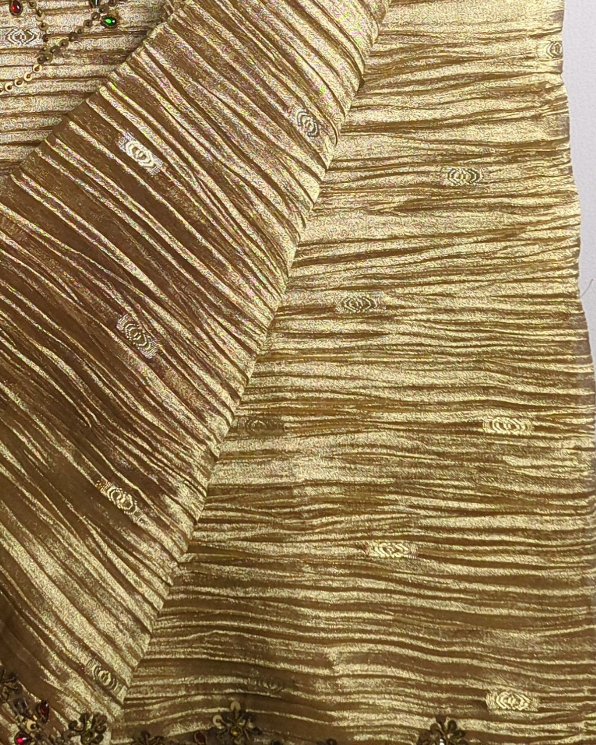 Beige Embellished Saree