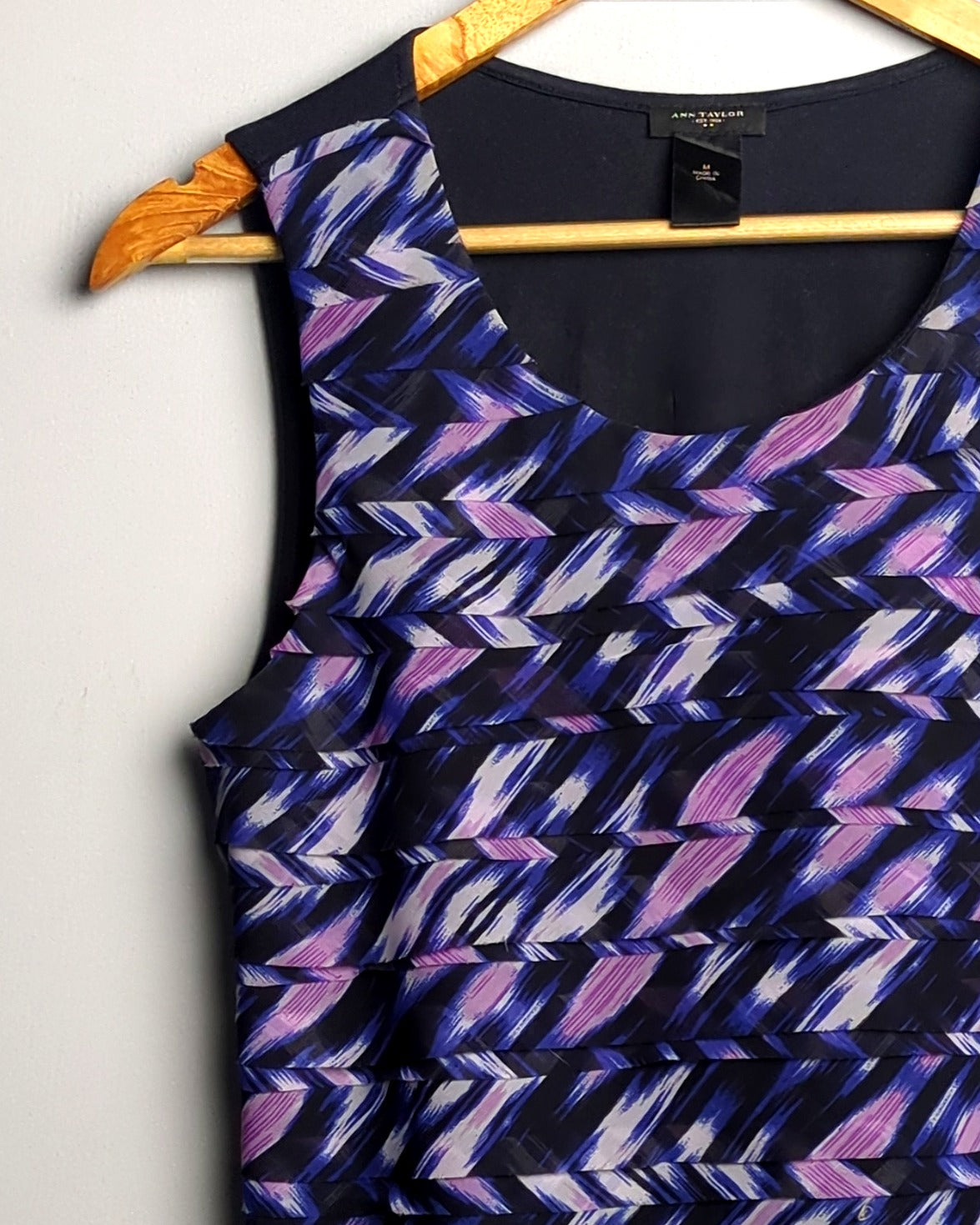 Ann Taylor Blue Sleeveless Blouse