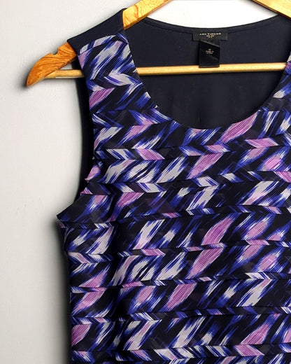 Ann Taylor Blue Sleeveless Blouse