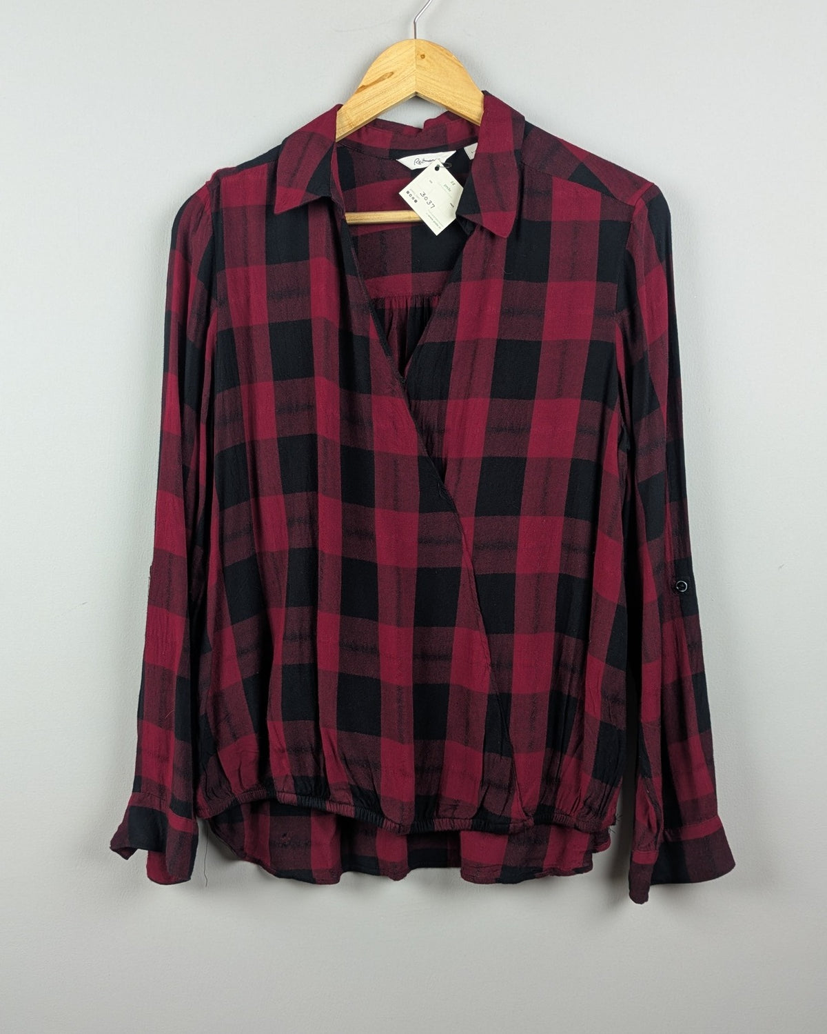 Wine Wrap Blouse