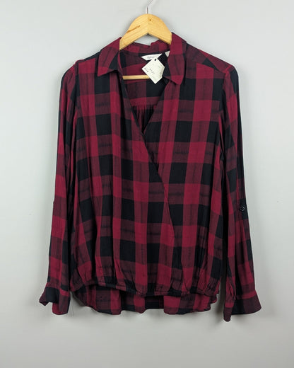 Wine Wrap Blouse