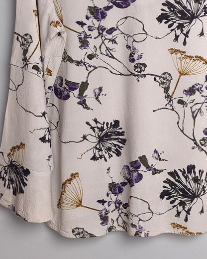 White Floral Blouse
