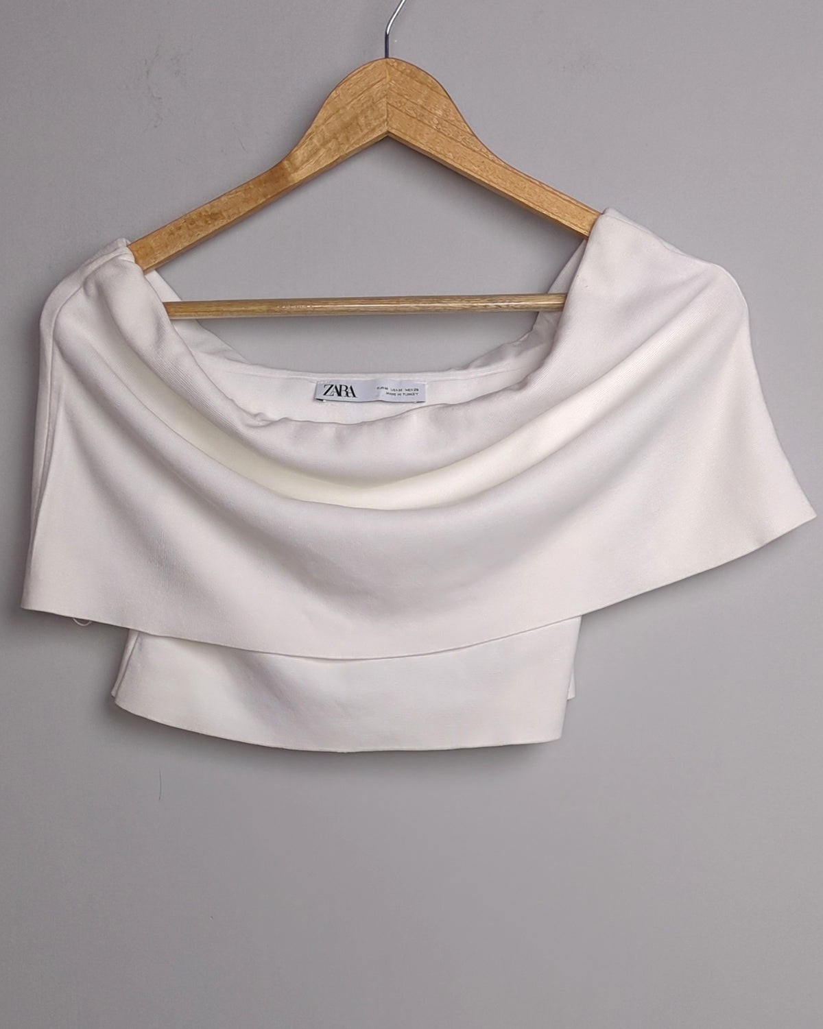 Zara White Off-Shoulder Top