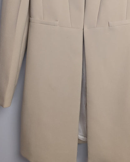 Zara Beige Longline Blazer