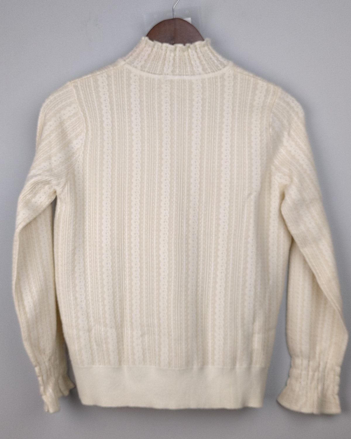 Beige Ribbed Sweater