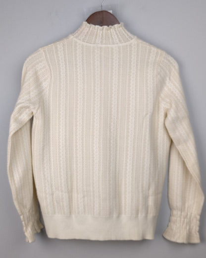 Beige Ribbed Sweater
