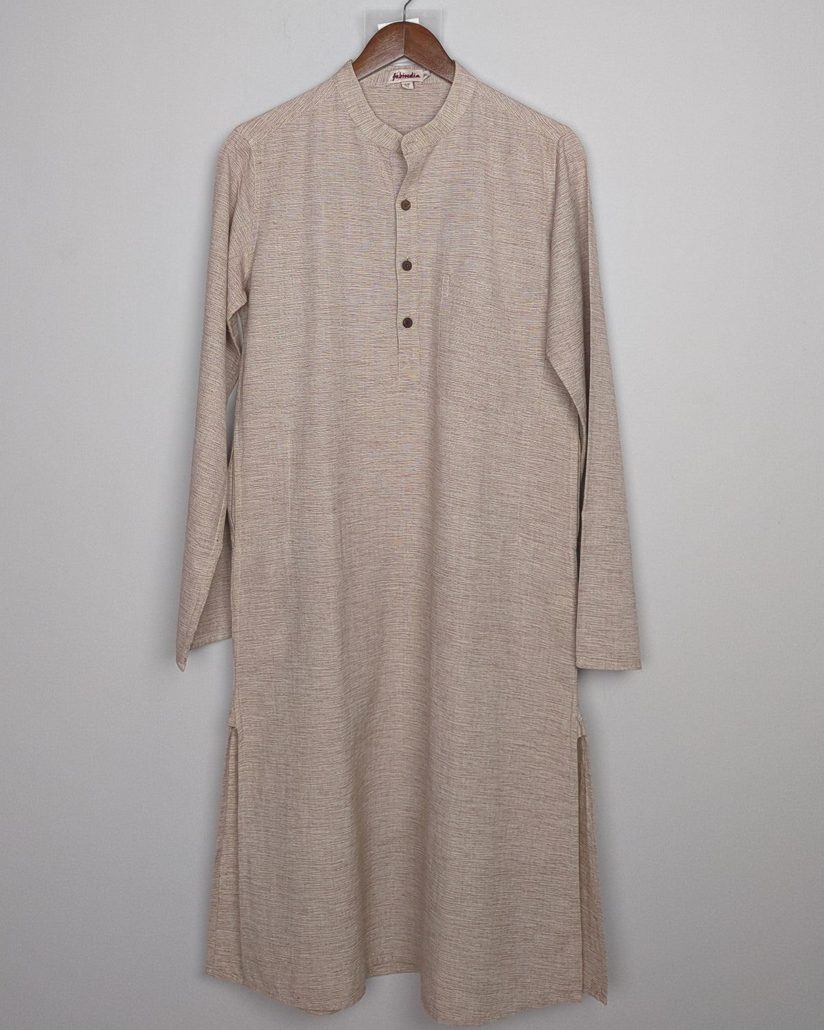 Fabindia Beige Collared Kurta