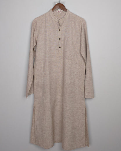 Fabindia Beige Collared Kurta