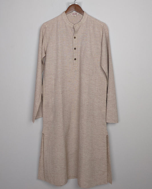 Fabindia Beige Collared Kurta