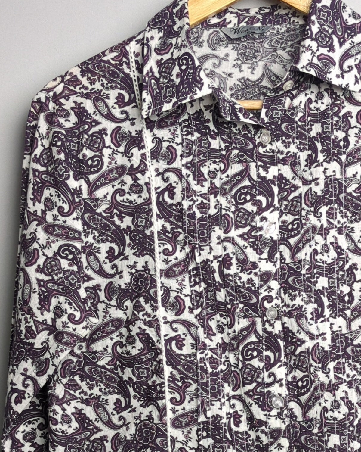 Wen Ni Purple Paisley Blouse