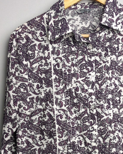 Wen Ni Purple Paisley Blouse