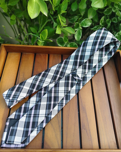 Gray Plaid Tie