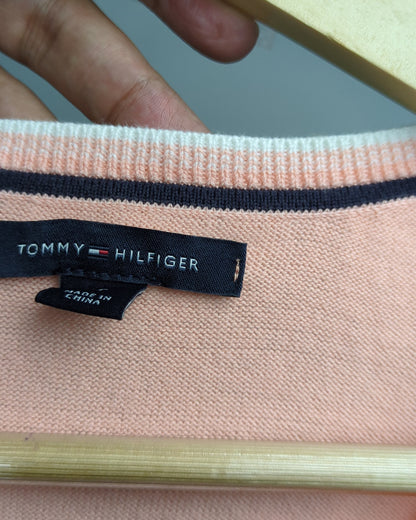 Tommy Hilfiger Pink V-Neck Sweater