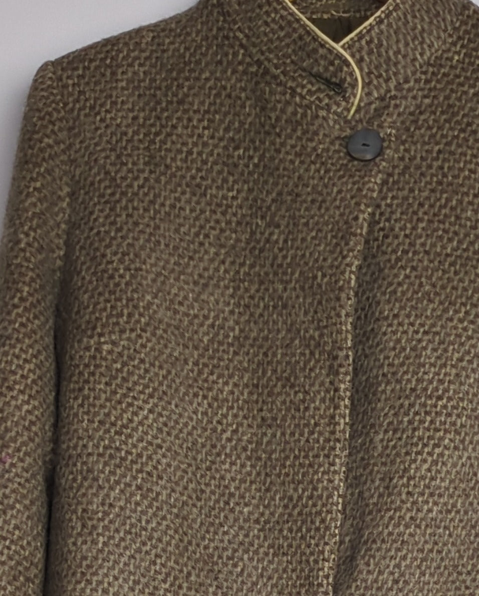 Elle-Elle Brown Textured Jacket