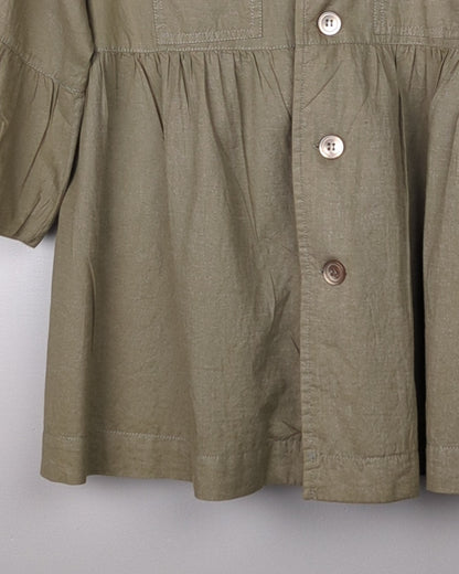 Buffalo David Bitton Green Buttoned Blouse
