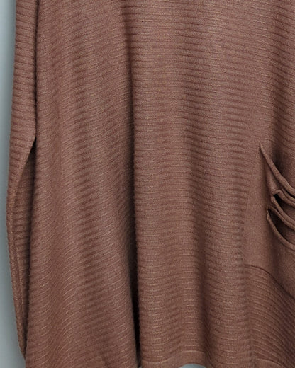 Brown Ribbed Sweater