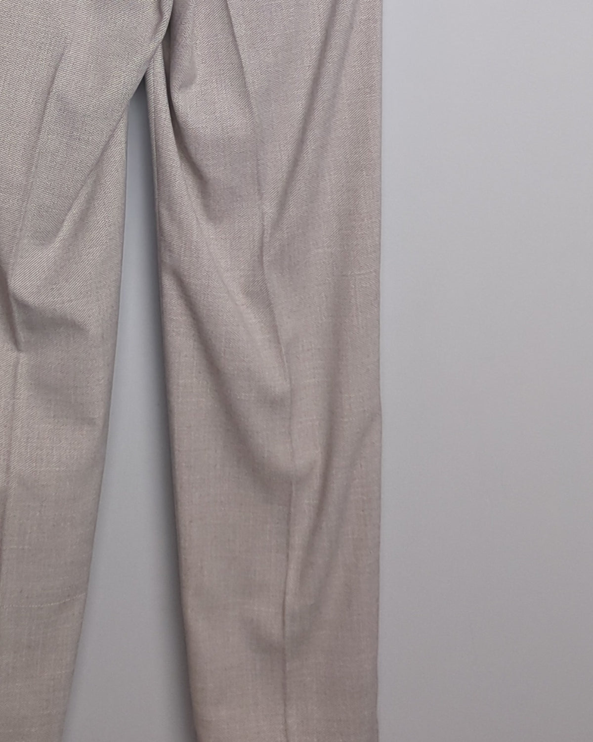 Beige Straight Leg Trousers