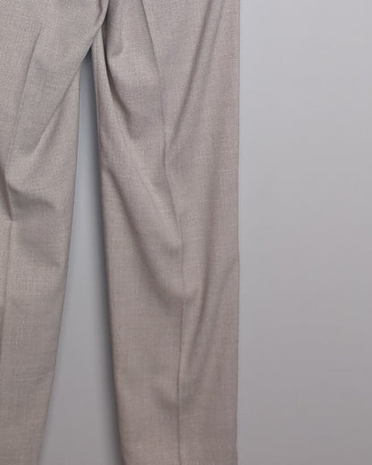 Beige Straight Leg Trousers
