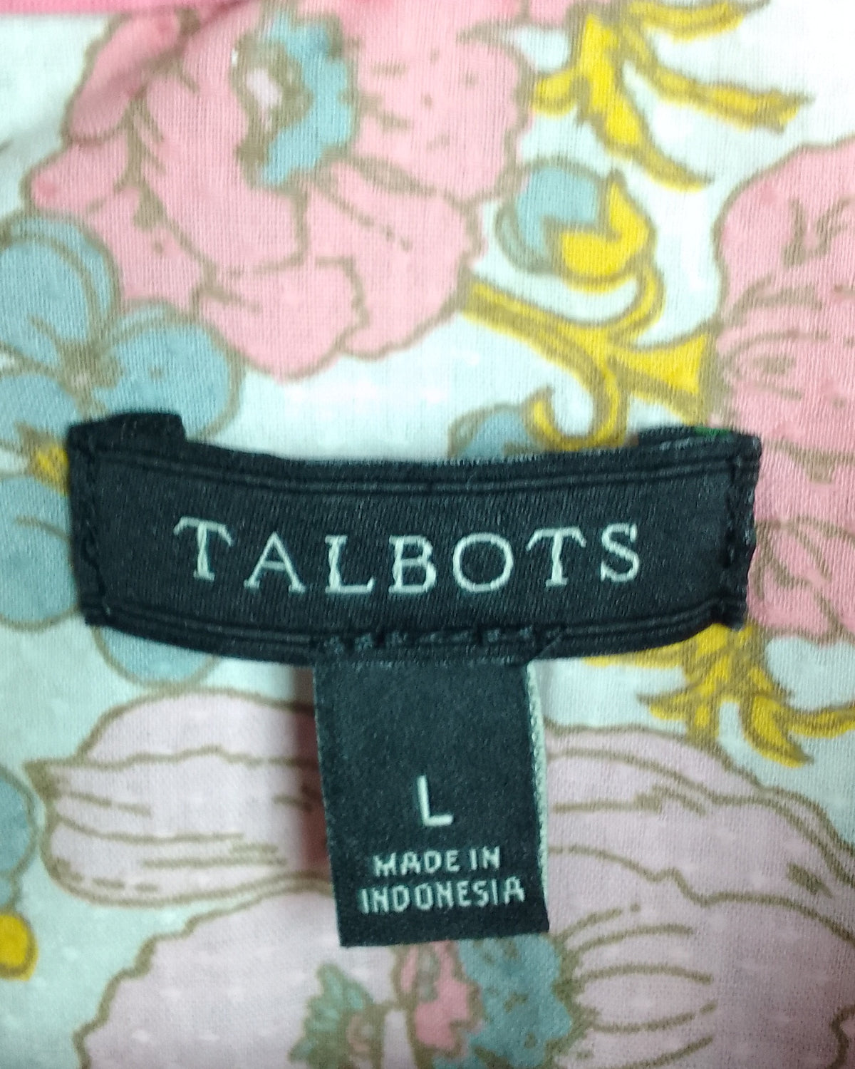 Talbots Pink Floral Blouse