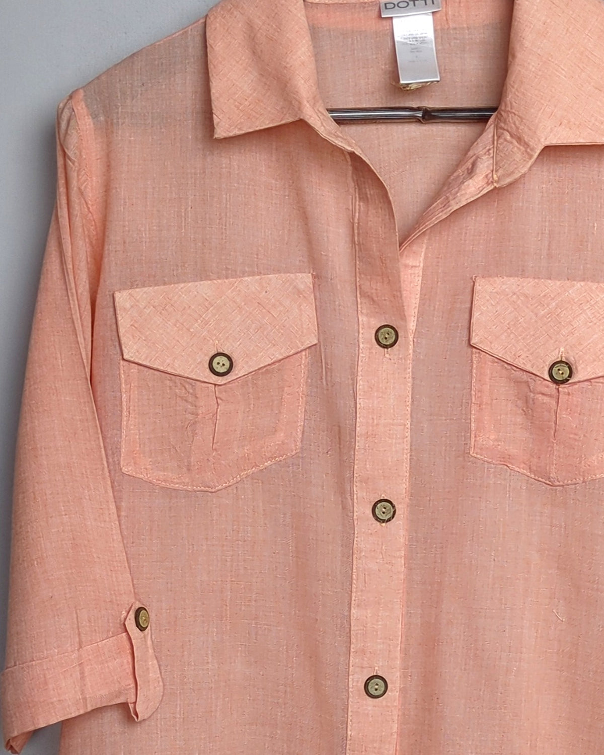 Dotti Orange Buttoned Tunic