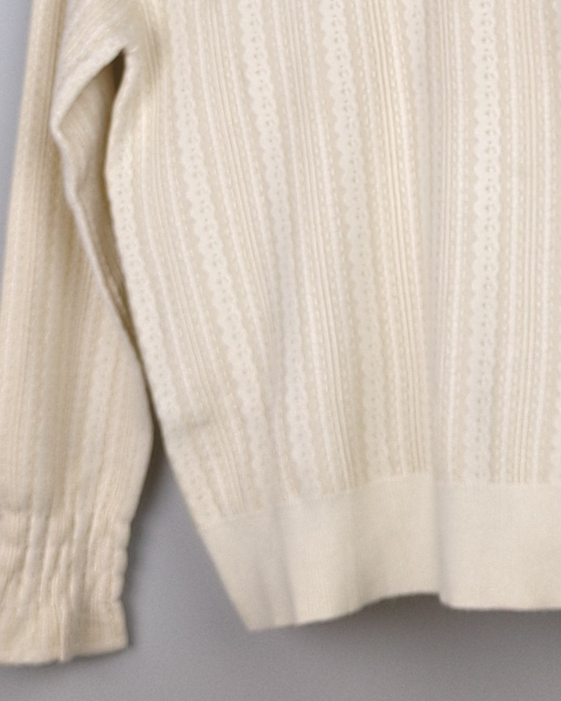 Beige Ribbed Sweater