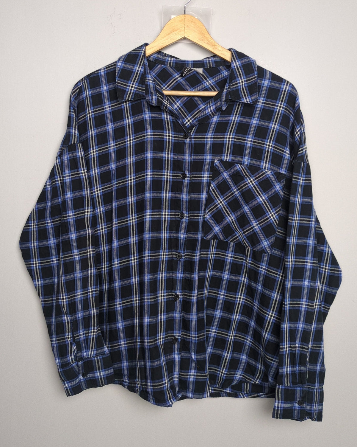 H&M Divided Blue Plaid Shirt