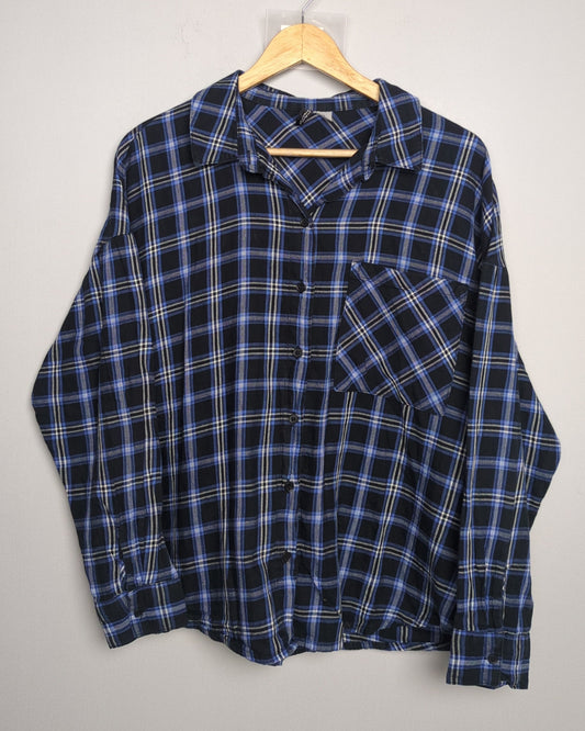 H&M Divided Blue Plaid Shirt