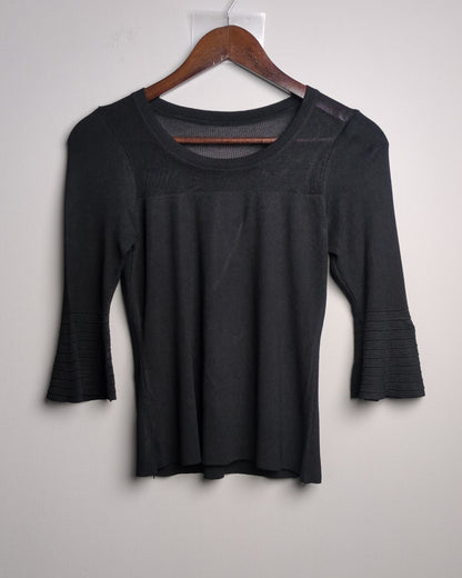 Black Ribbed Top