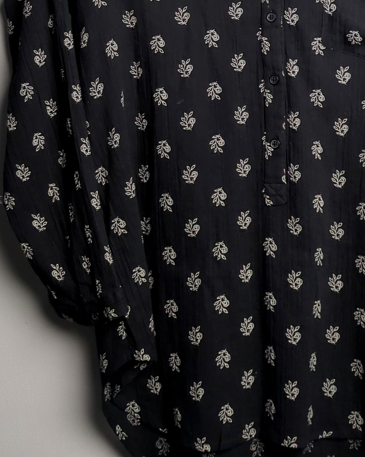 Old Navy Black Button-Down Tunic