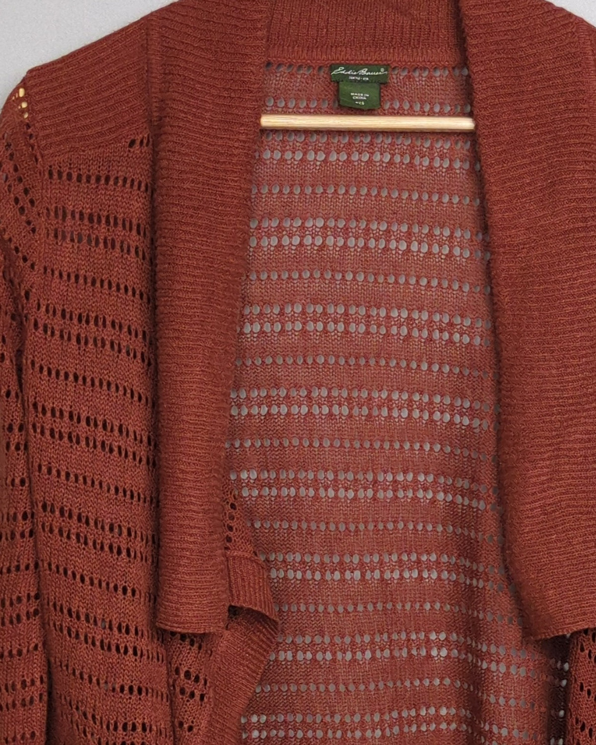 Eddie Bauer Wine Open Cardigan