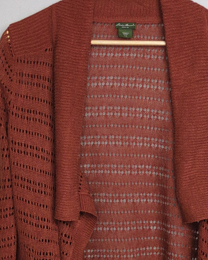 Eddie Bauer Wine Open Cardigan