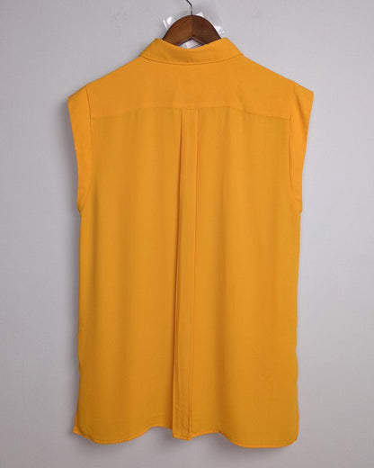 Ann Taylor Orange Sleeveless Blouse