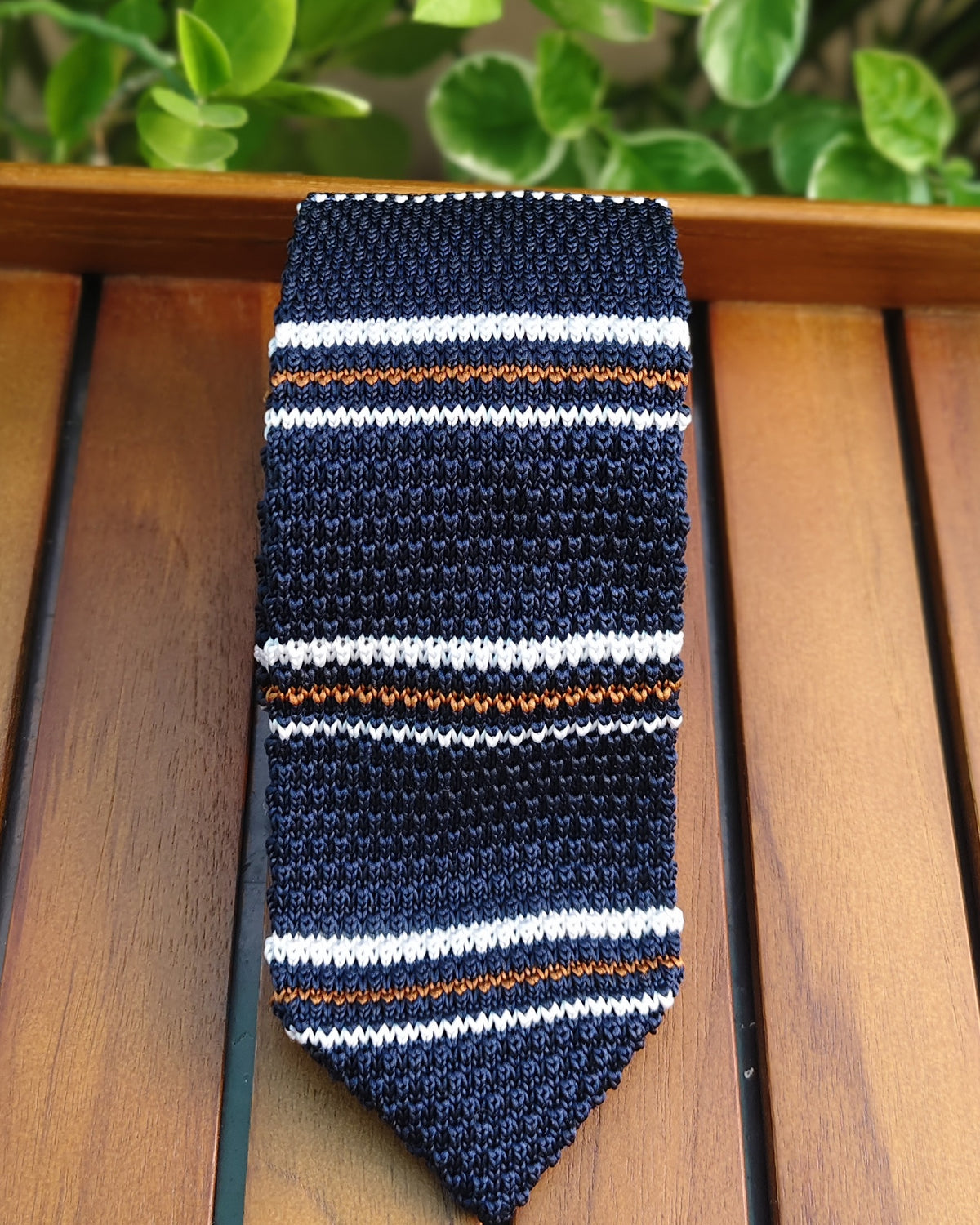 Blue Knit Necktie
