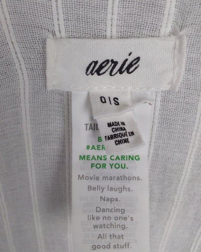 Aerie By American Eagle White Wrap Top