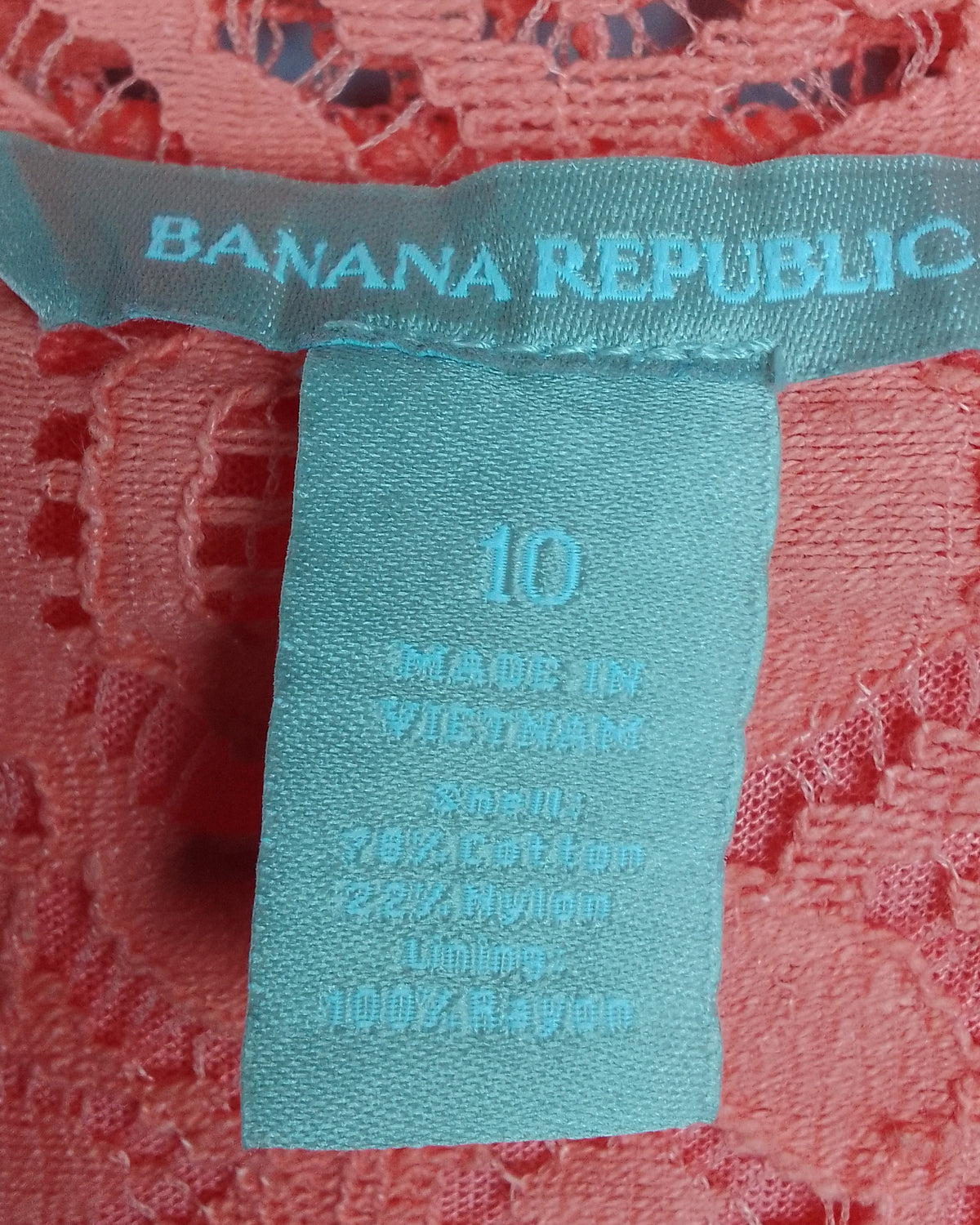 Banana Republic Pink Lace Top