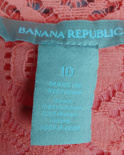 Banana Republic Pink Lace Top