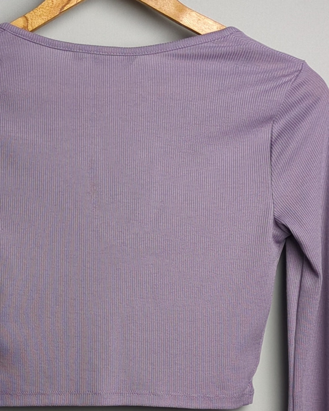 Nuon Purple Ribbed Top