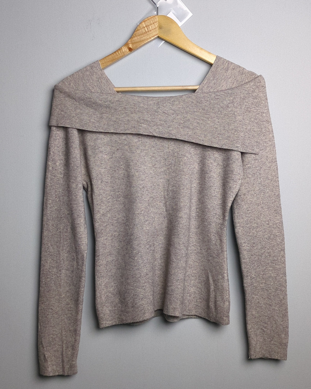 Beige Folded Sweater