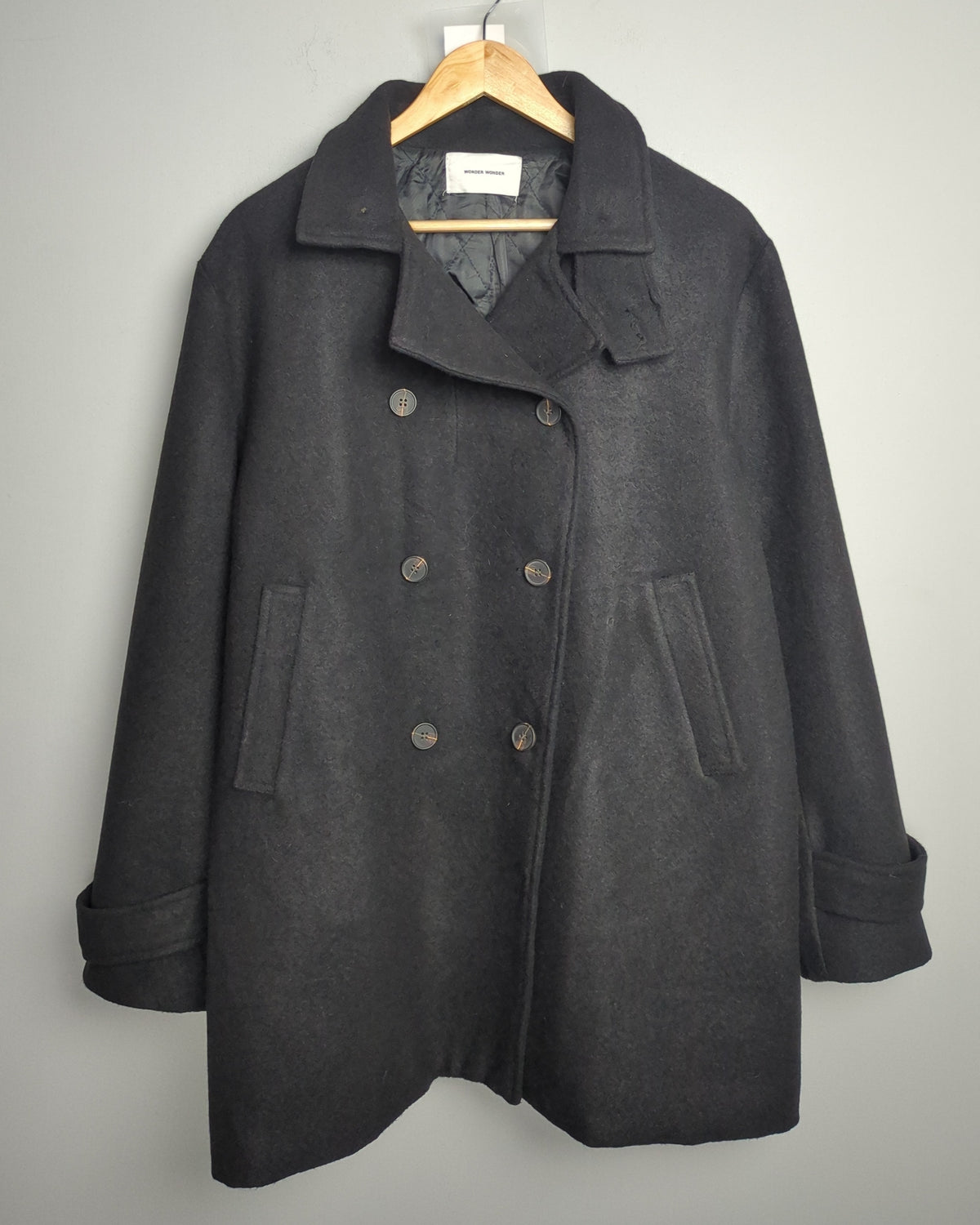 Wonder Wonder Black Peacoat Jacket