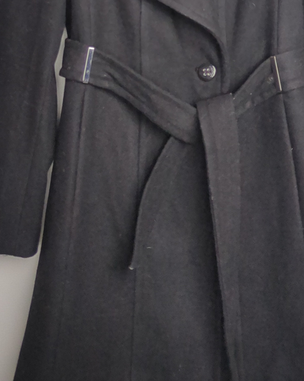 Calvin Klein Black Woolen Coat