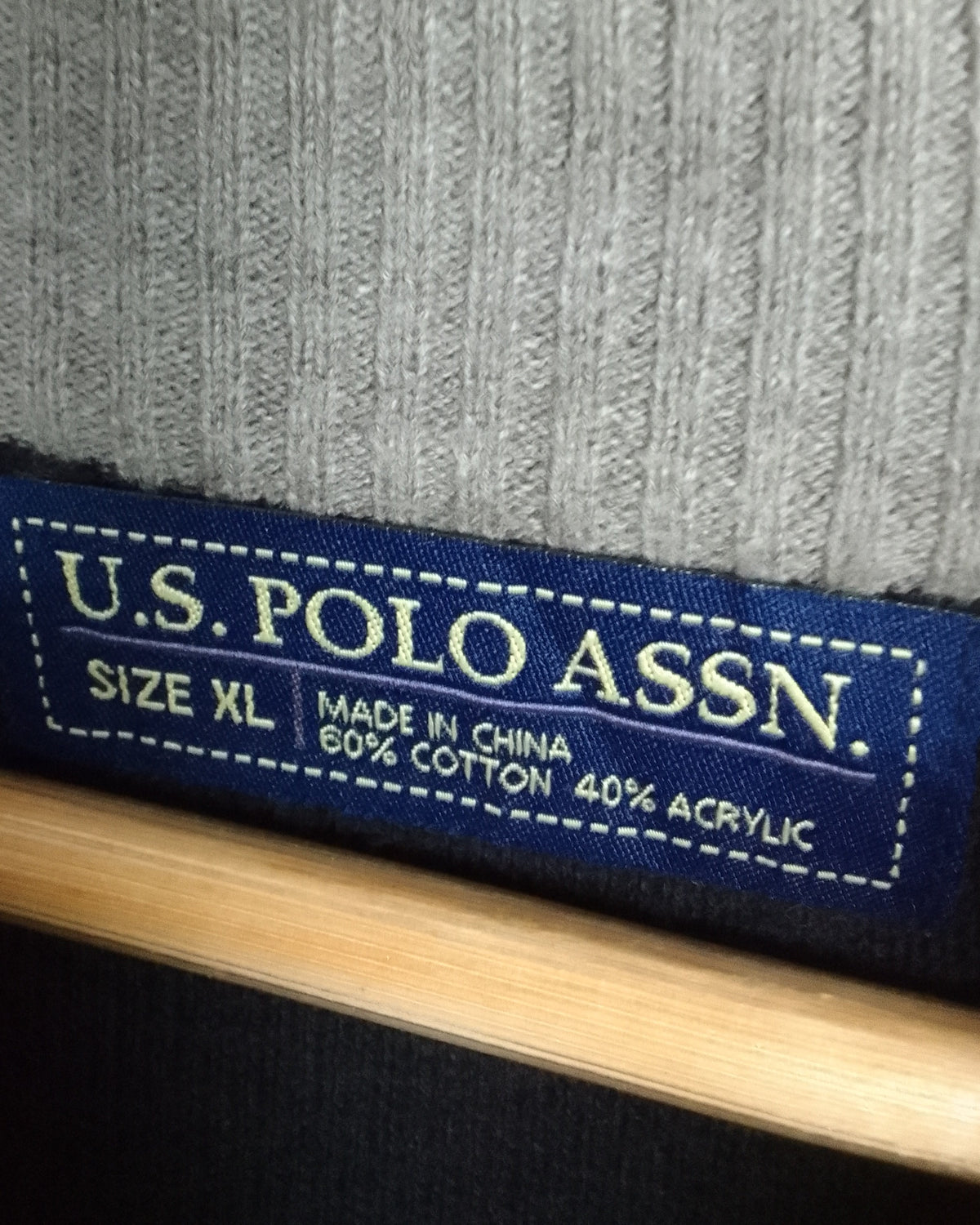 Us Polo Assn Black Zip Sweater