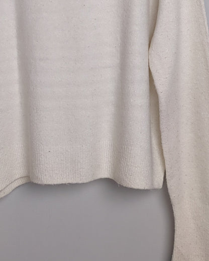 H&M White Mock Neck