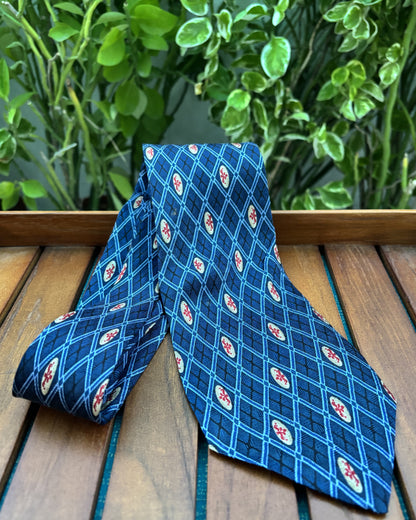Chaps Ralph Lauren Blue Geometric Necktie