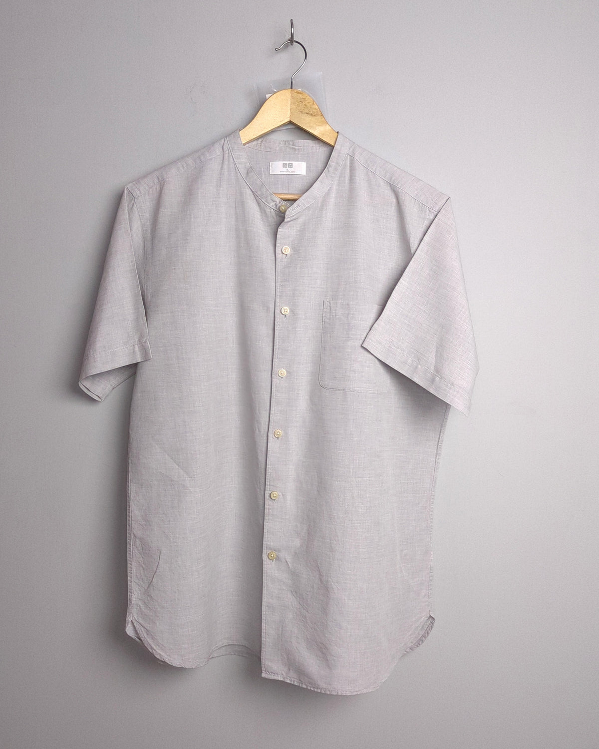 Uniqlo Gray Mandarin Shirt