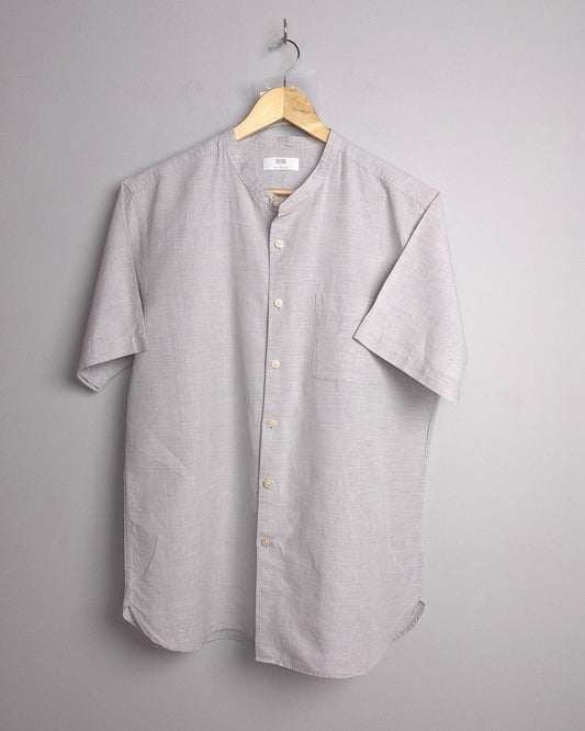 Uniqlo Gray Mandarin Shirt