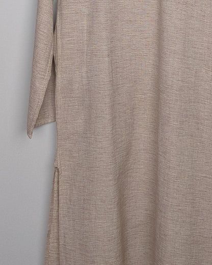 Fabindia Beige Collared Kurta