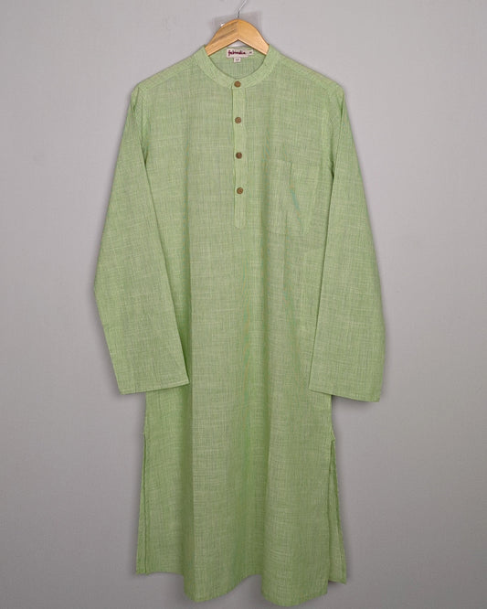 Fabindia Green Mandarin Kurta