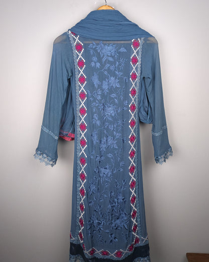 Blue Embroidered Kurta