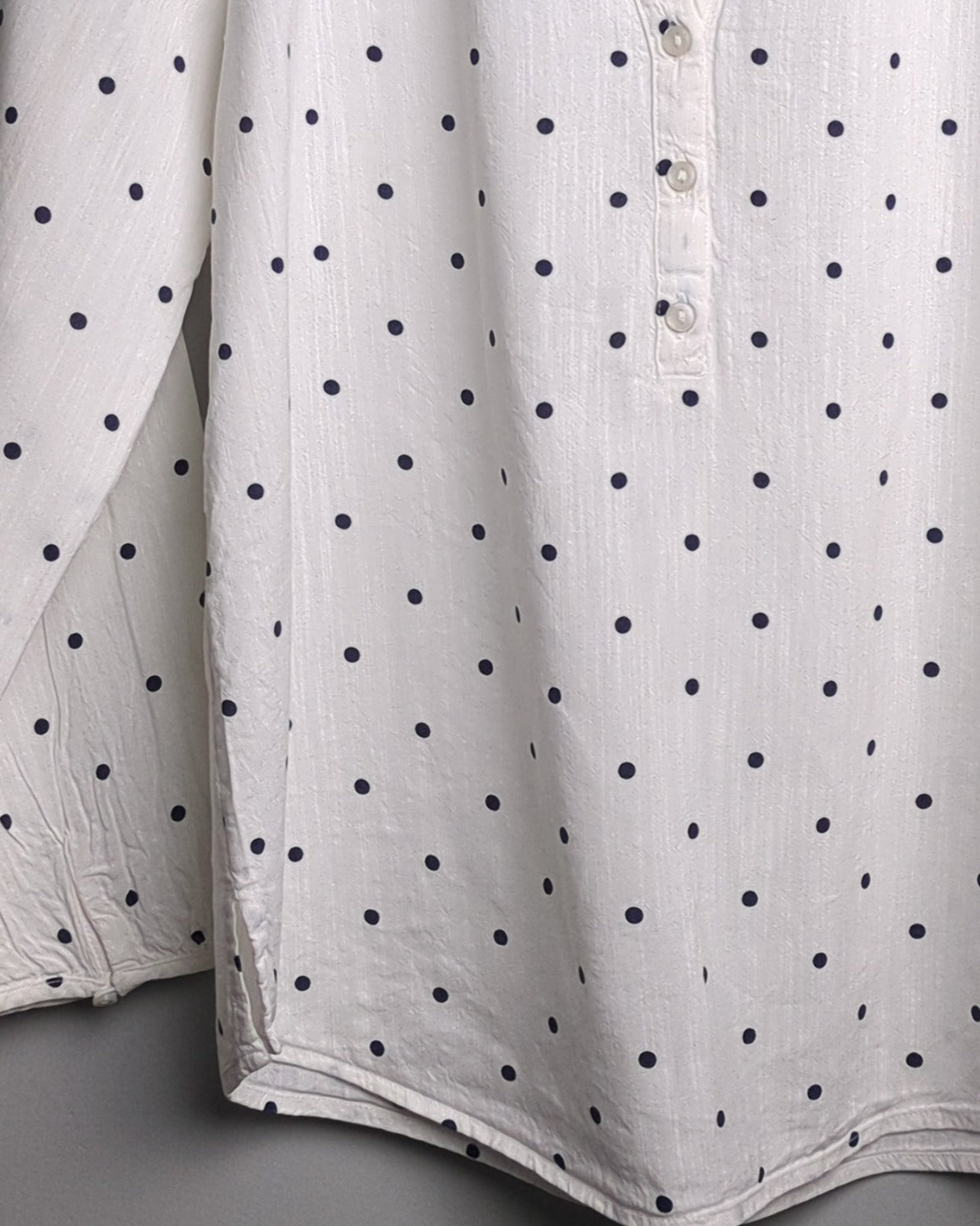 Old Navy White Polka Blouse