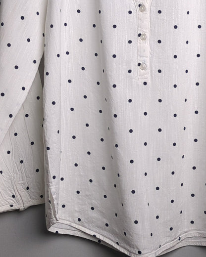Old Navy White Polka Blouse